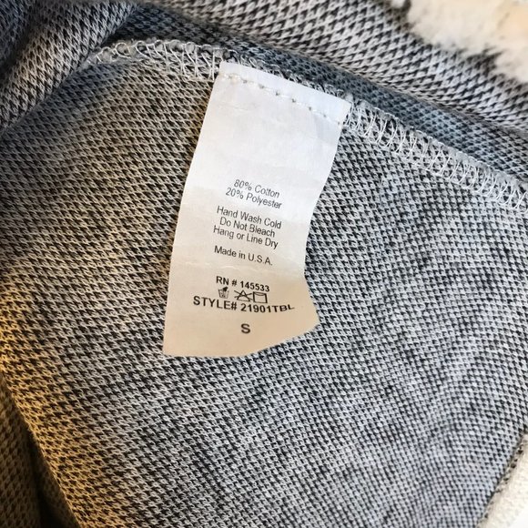 W5 Sweater Tank High Neck Fringe Gray Aztec Small - Picture 6 of 6